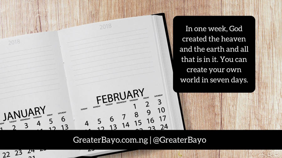 How to Create Your World in Seven Days